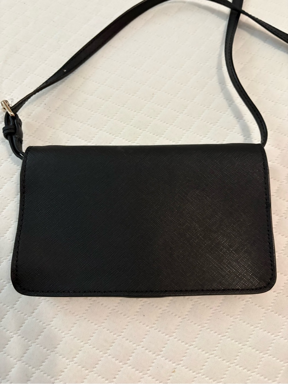 RARE 3-in-1 Henri Bendel Black Saffiano Leather Crossbody Wallet Clutch - Picture 4 of 12
